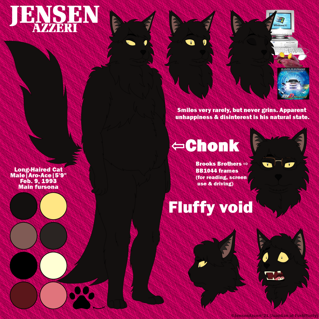 Most recent character: Jensen Azzeri [Main fursona]