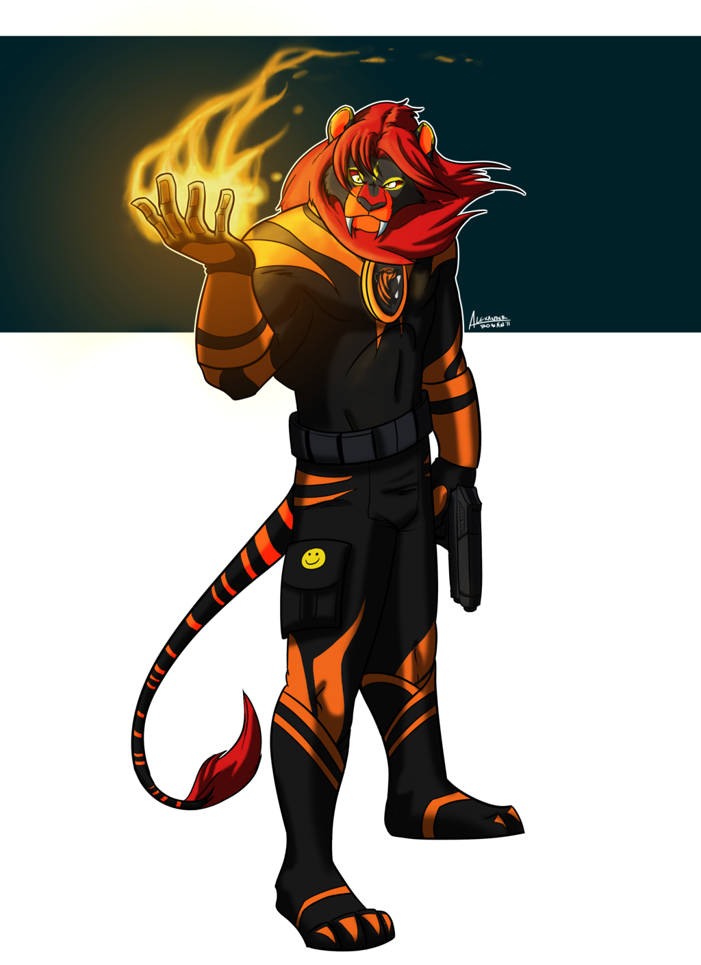 Inferno Sabercat - The Flame Burns Bright - By Amonomega