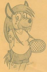 Hyena Tennis Girl Sketch (2013)