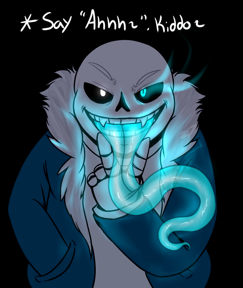 ….Well good morning to you too sans ...d-do i mark this as mature? i dunno!...