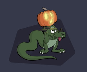 Pumpkin Dragon head