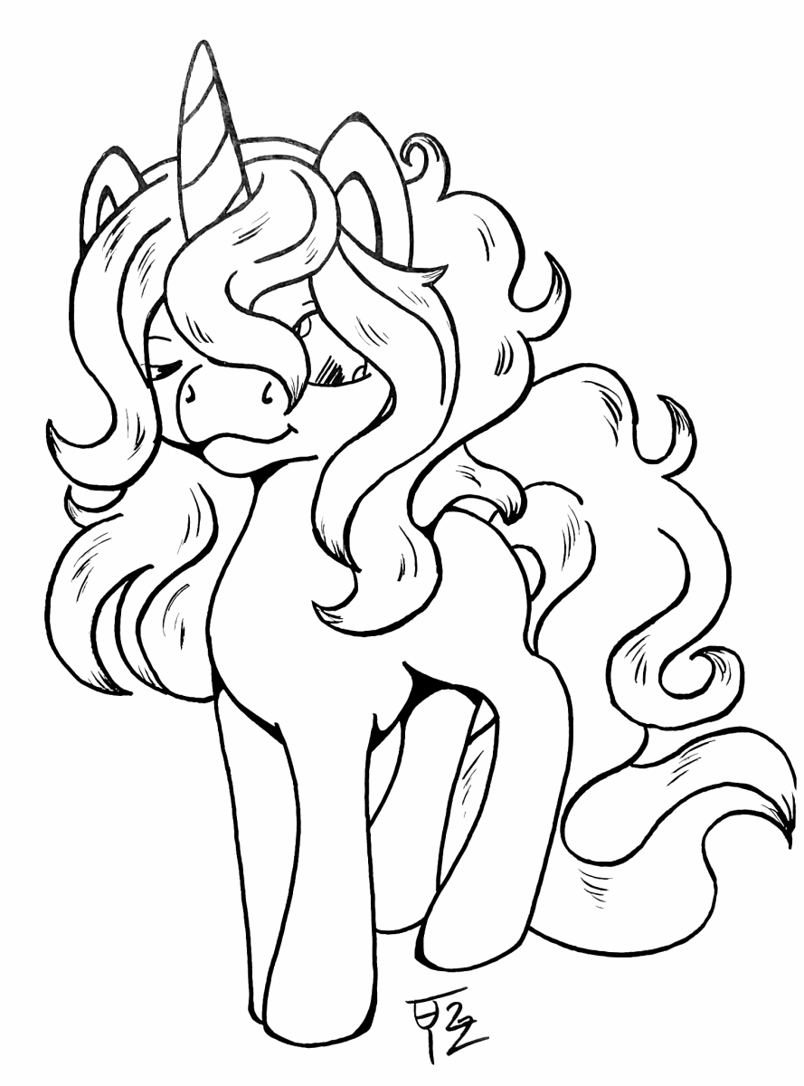 coloring page:  Unicorn (free to use)
