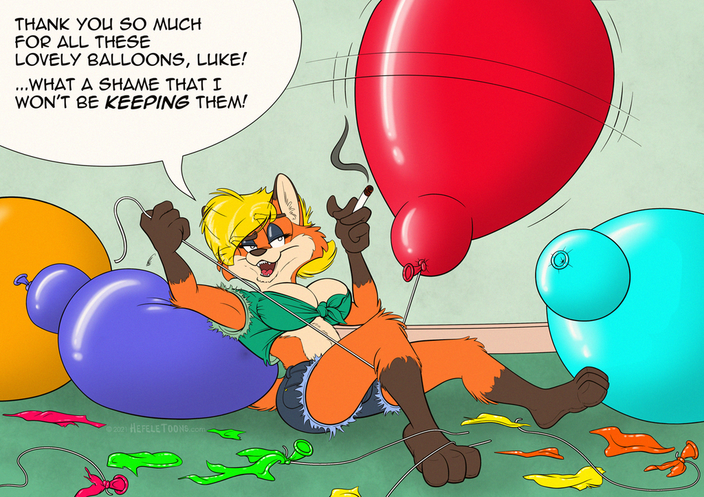 Most recent image: Trixie Vixen - "Say goodbye to your balloons!" by Frazzle
