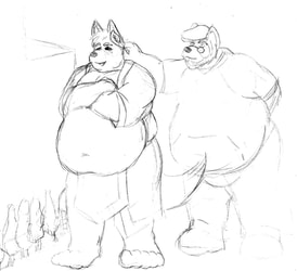 sketch dump - giants in the park