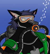 (Dylan the Wolf 77) Scuba Wolf