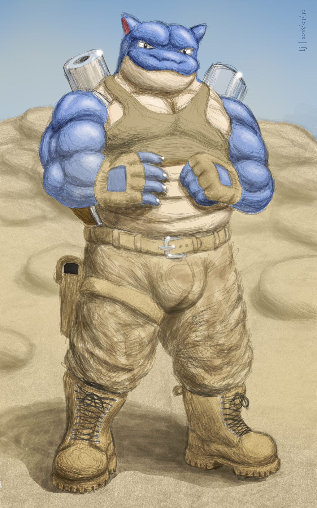 Most recent image: [Commission] Brox the Blastoise - Colored Sketch