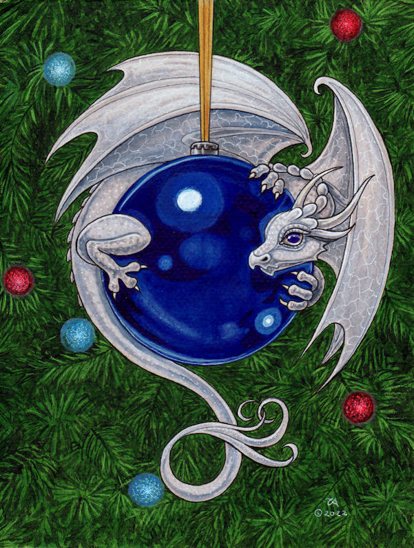 Snow Dragon Ornament
