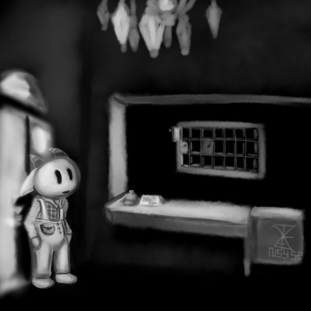 (old;2015) Nan has entered the HOTEL LOBBY (Monochrometober)