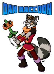 Dan Raccoon Magiswords Chibi Badge