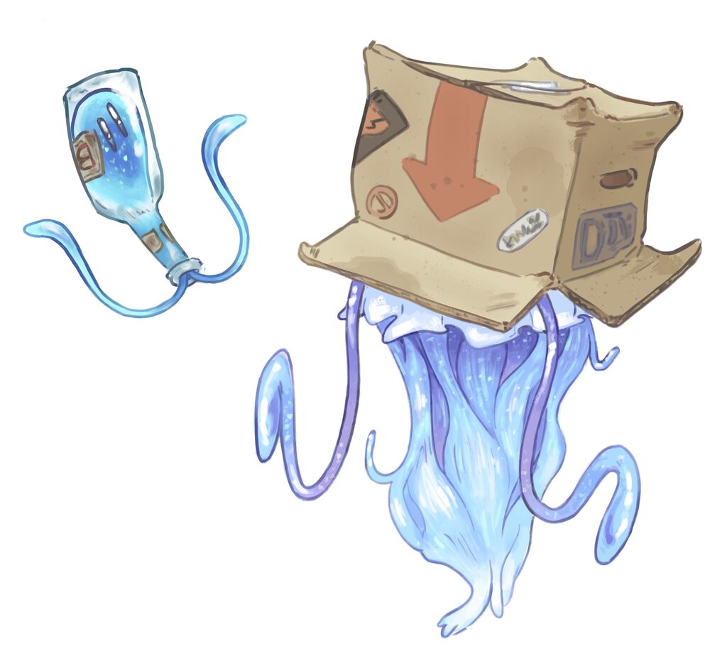 Box jelly and Blue Bottle