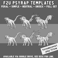 free feral psyrap linearts (simple)