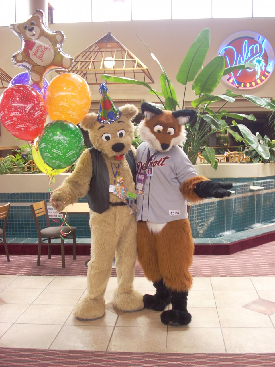 Birthday bear and Fox at FCN 08