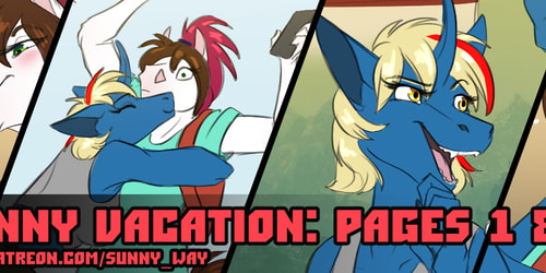 NSFW comic. Sunny vacation: pages 1 & 2