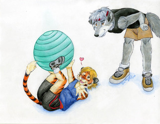 If You Give a  Tiger a Medicine Ball: Old College Art