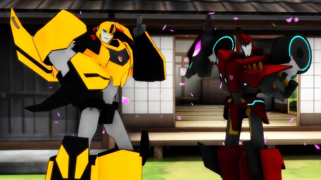 Transformers Bumblebee and Sideswipe Yoiyoi Kokon