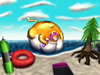 Beachball kitty