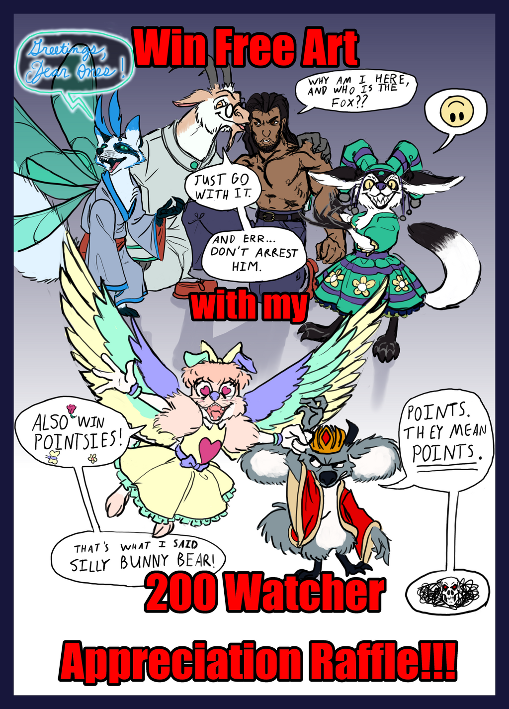 200 Watcher Appreciation Raffle Poster