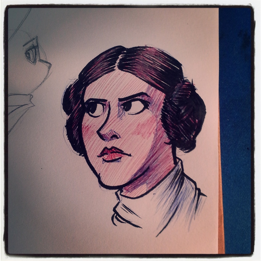 Leia Organa, warm up sketch