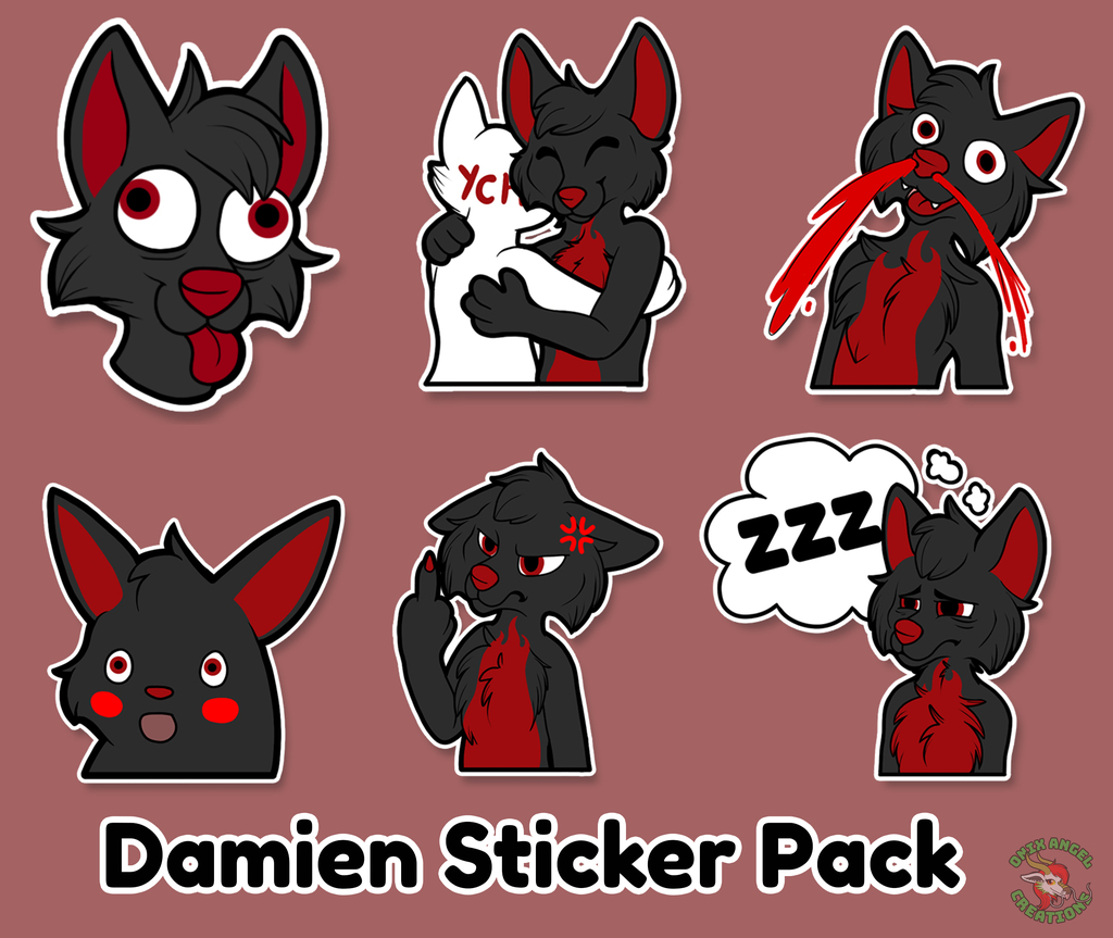 Commission: Damien Sticker Pack