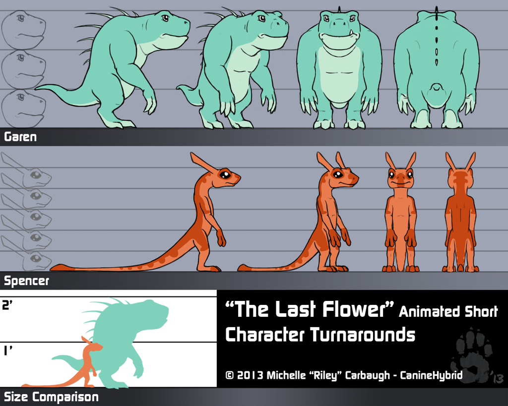 The Last Flower -Character Turnarounds