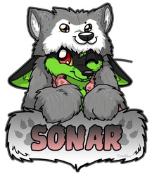 Sonar's Wolf Hat Badge - By FieryWolfess
