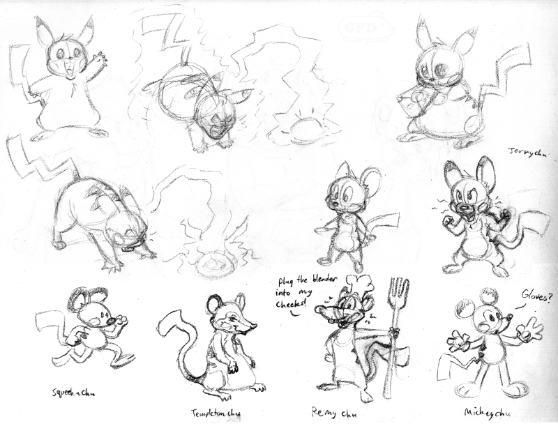 2021 Pikachu sketch page