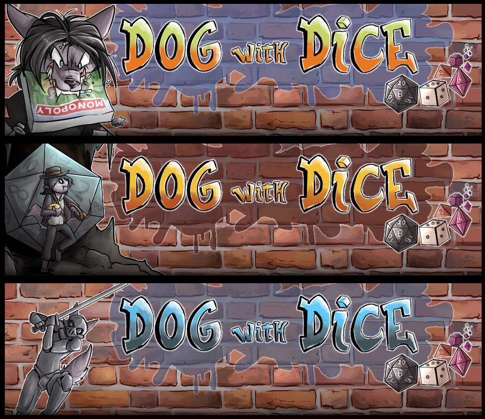 DogWithDice Website Banners