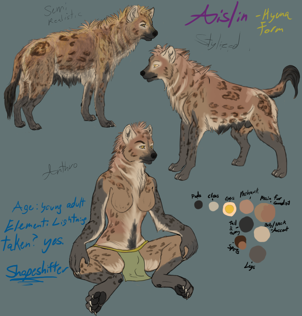 Aislin Character Sheet Redo (Hyena Form)