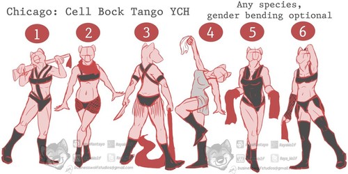 Chicago: Cell Block Tango Valentine's Day YCH