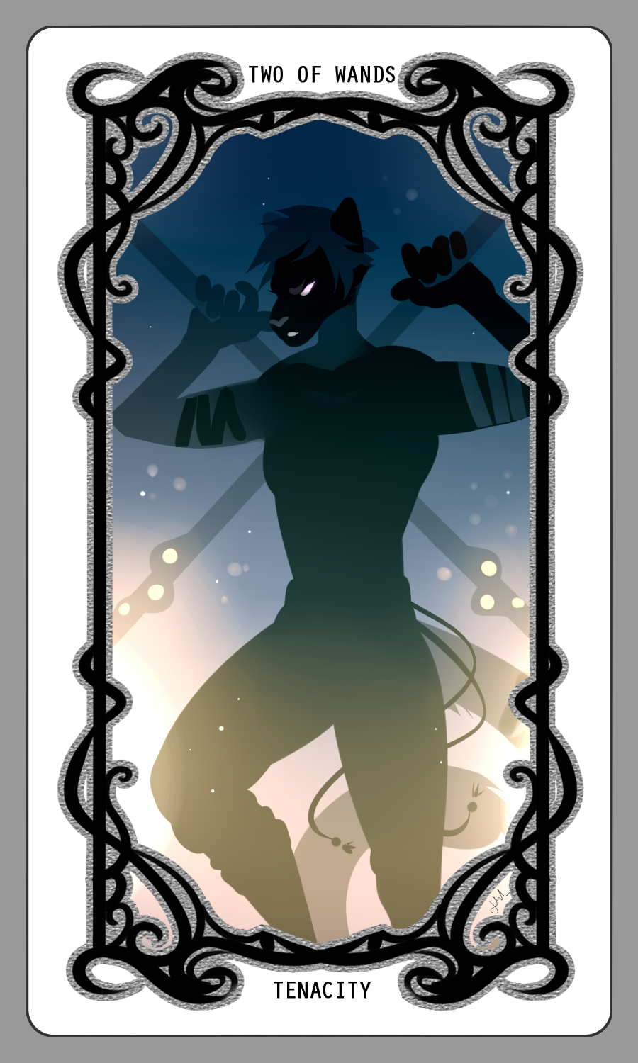 Shadow Tarot: Two of wands
