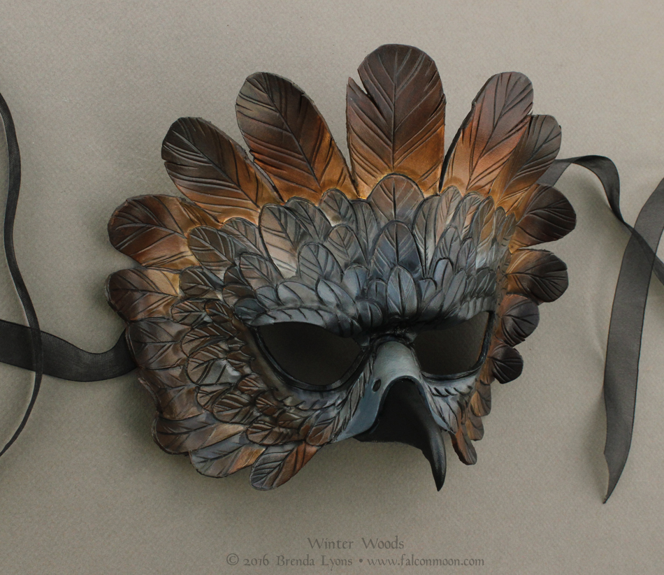 Winter Woods - Leather Hawk Mask