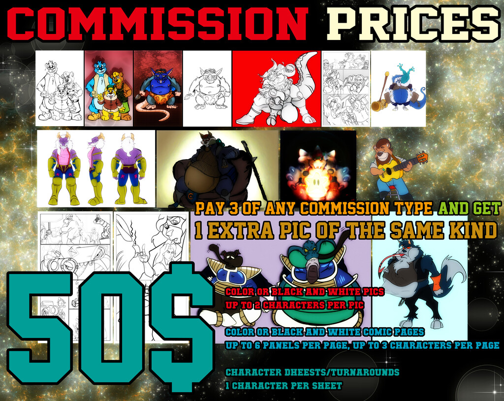 COMMISSION PRICES 2022
