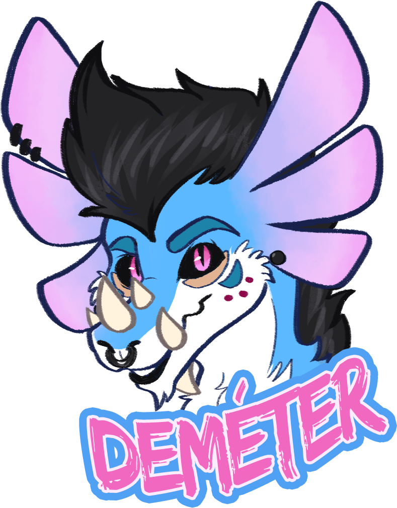 [COMM] Headshot badge for Demeter