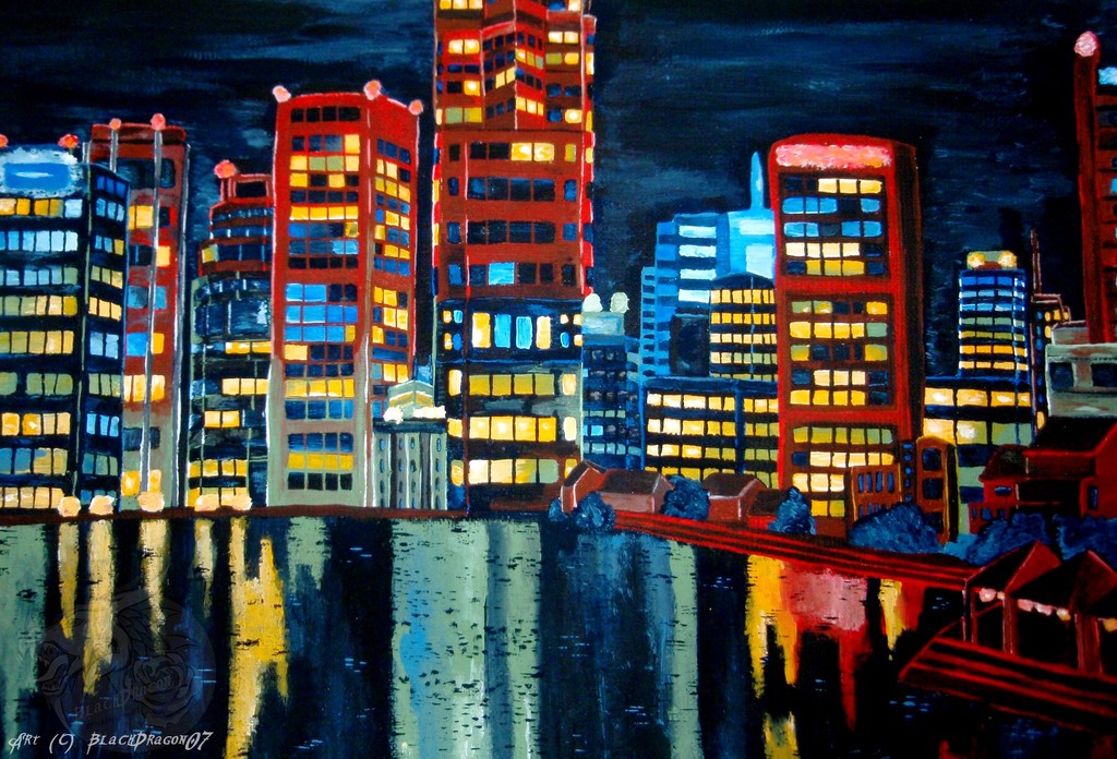 Big city in the Night ...