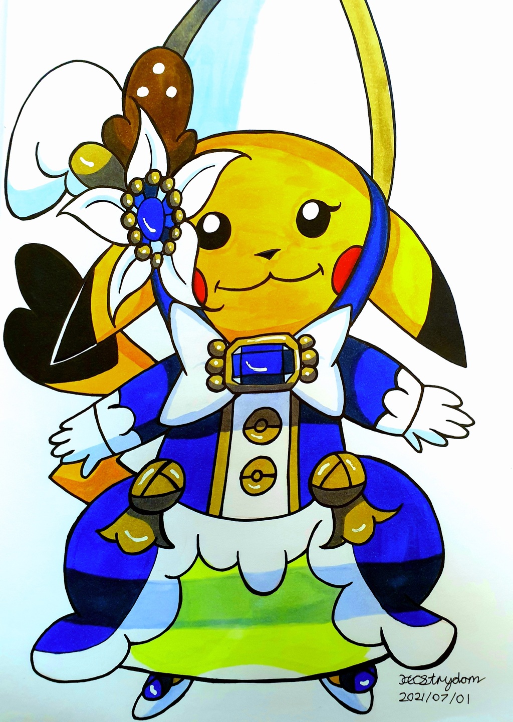 Traditional Doodle - Belle Pikachu!