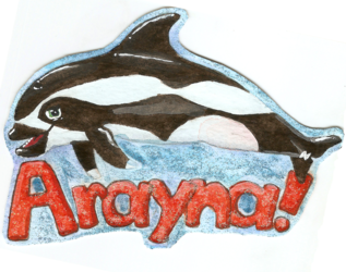 Arayna! Watercolor Badge