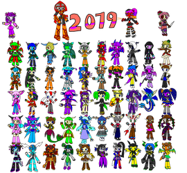 2019 Character Collage