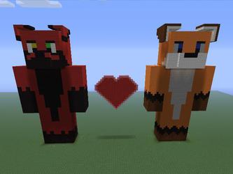 Pixel Wolf and Folf