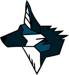 Blue Maned Wolf Sticker