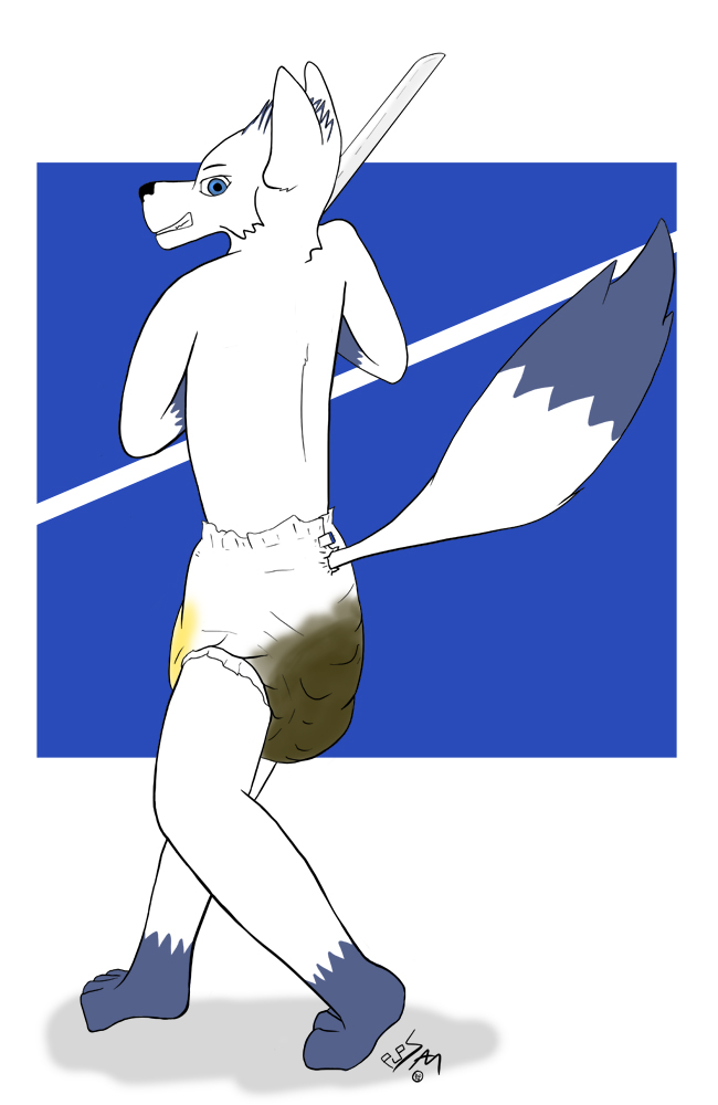 (messy and wet) diaper and swords