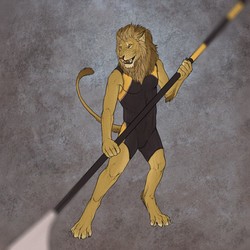 Rowing lion