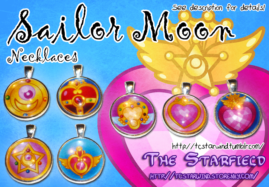 Featured image: Sailor Moon Transformation Compacts Necklaces For Sale