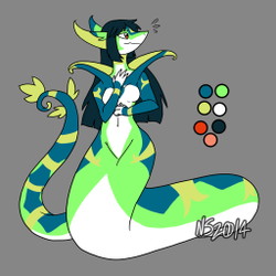 Past Commission-Shy Shiny Serperior Character