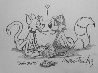 Pencil Sketch: Cat and Durj