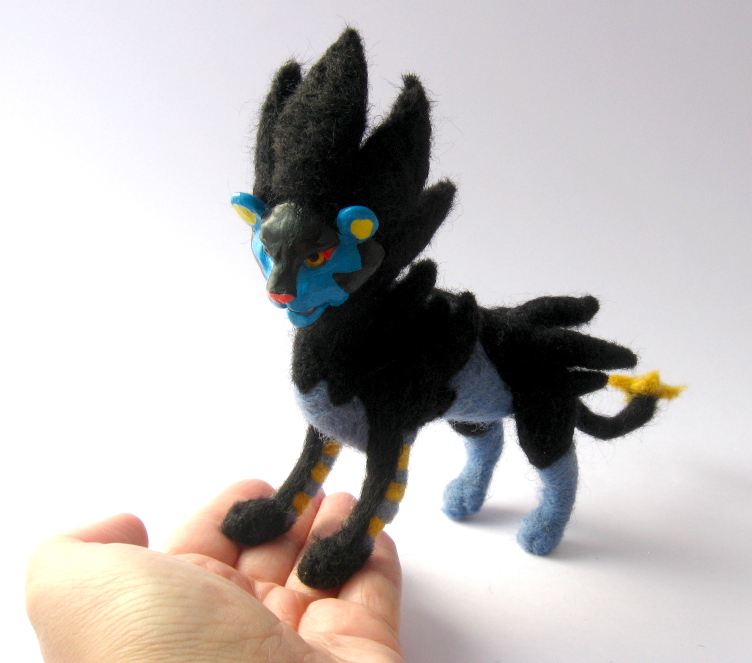 Luxray - needle felted doll