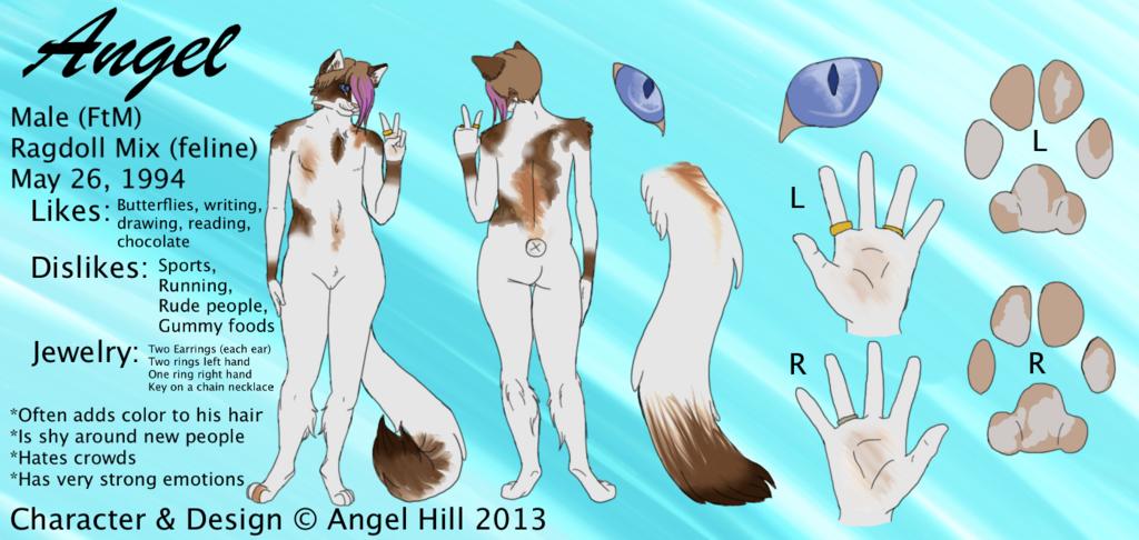 Most recent image: Angel Reference (Fursona)