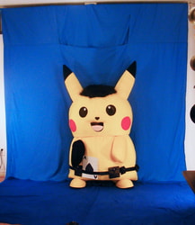 Ace Spade the Pikachu's New Bluescreen (Photo)