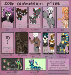 Updated Commission Prices