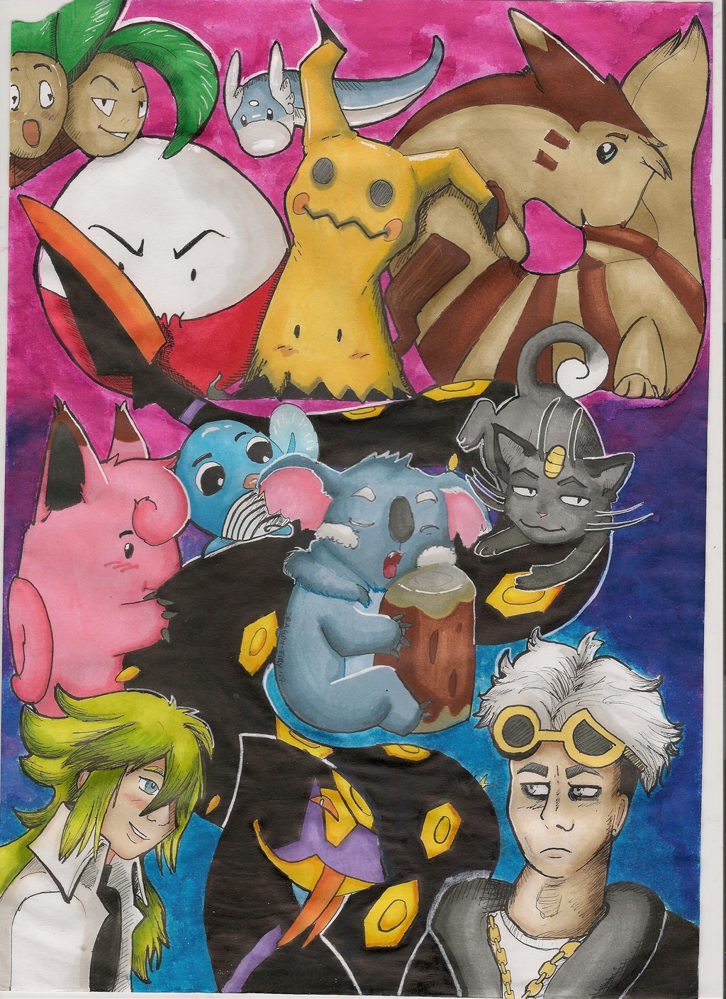 Pokemon sheet [Commission / Alcohol markers]