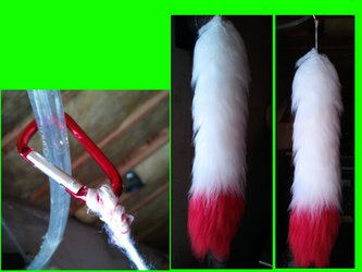 Red and White Yarn tail